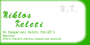 miklos keleti business card